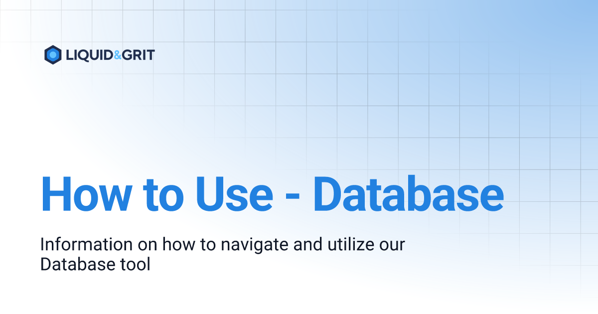 How to Use - Database | Member FAQ